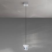 Fabbian Tripla LED-hengelampe, krystall, aluminium