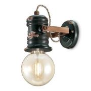 Vegglampe C1843 i vintage design svart
