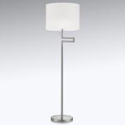 Gulvlampe Lilian, LED-dimmer, nikkel matt/krom