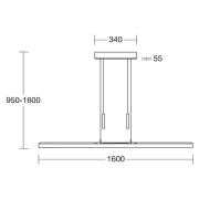 HerzBlut Leonora-hengelampe up&down 160 cm valnøtt