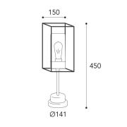 Cubic³ 3369 sokkellampe antikk messing/opal