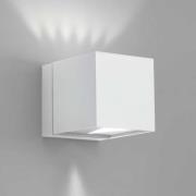 Vegglampe Dau med terningform up-og downlight hvit