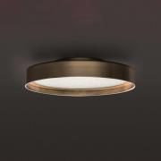 Oluce taklampe Berlin, Ø 30 cm, messingfarget eloksert