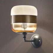 Designer-vegglampe Futura av glass, bronse