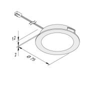 Integrert LED-møbelbelysning FAR 68 rustfritt stål 4W 2700K