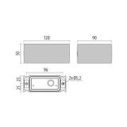 Orion H B utendørs LED-vegglampe up/down hvit 840