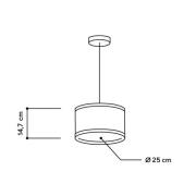 ALMUT 2610 hengelampe Ø 25cm, ekte høy