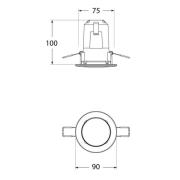 LED-downlight Teresa 90, GU10, CCT, 6 W, svart