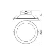 Acrux 195 innfelt LED-lampe, hvit, Ø 24,4 cm