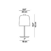 Luceplan Zile bordlampe hvit matt, høyde 42 cm