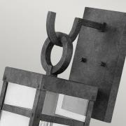 Porter utendørs vegglampe, svart, 47,4 cm høy