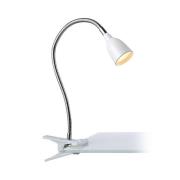 LED-klemmelampe Tulip, hvit