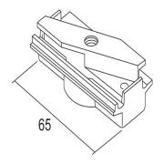 Ivela mekanisk adapter, 3-fase skinne, sølv