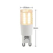 Arcchio LED-stiftpære, G9, 4,5 W, klar, 3 000 K