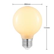 LED-pære E27 4W G80 2 700 K dimbar, opal