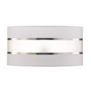 Lampeskjerm Helen E27 Ø40/høyde 20 cm hvit/sølv