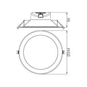 LED-takinnfellingslampe Acrux hvit, CCT 24,4 cm