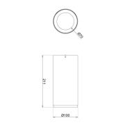 LED-downlight for utenpåliggende montering Lucea 30 W svart