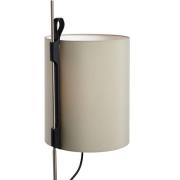 Magnetisk gulvlampe, Ø 25cm, khaki, sort eik