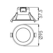 LED-takinnfellingslampe Acrux hvit, CCT Ø 9,5 cm