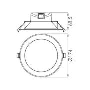 LED-takinnfellingslampe Acrux hvit CCT Ø 17,4cm