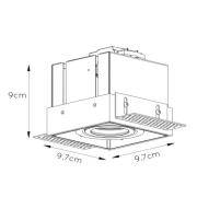 Innfellingsspot Trimless, 1 lyskilde, svart