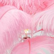 KARE Feather Palm bordlampe med fjærer, rosa