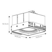 Innfellingsspot Trimless, 1 lk, GU10 ES111, svart