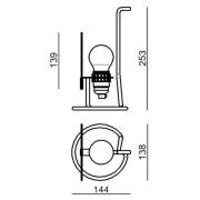 Stilnovo Bugia LED-bordlampe svart skinnende