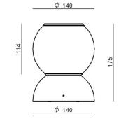 Stilnovo Gravitino LED-taklampe, dreibar hvit