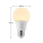 LED-pære E27 A60 8W 3 000 K opal 10 stk