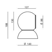 Stilnovo Gravitino LED-vegglampe, dreielig, grå