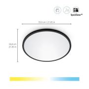 WiZ SuperSlim LED-taklampe CCT Ø55cm svart