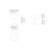 Zafferano Sister Light mini batteridrevet bordlampe grønn