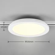 LED-taklampe Camillus DUOline, Ø 26 cm, hvit