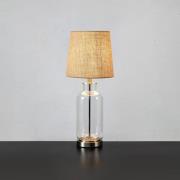 Bordlampe Costero, gjennomsiktig/natur, 61,5 cm
