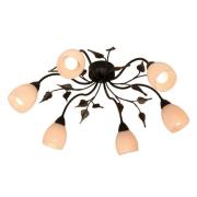 Taklampe CHALET med blomsterdekor, glasstulipaner