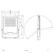 EVN Panthera utendørs LED-spot IP65 150 W 4 000K