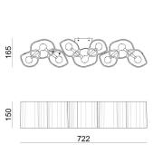 LED-vegglampe Honey 72,2 cm, dimbar