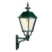 Utendørs vegglampe Bergen, grønn, høyde 80 cm, metall, IP44
