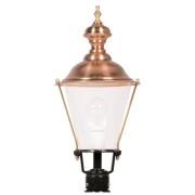 Sokkellampe K4b med kobber, svart