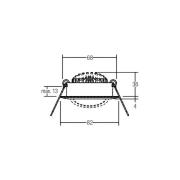 BRUMBERG BB03 innfelt spot ikke dimbar struktur