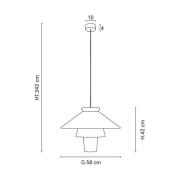 MARKET SET Ruche pendellampe, Ø 58 cm, hvit