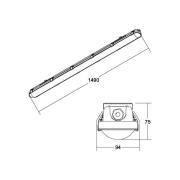 BRUMBERG Humid One Pro LED-badelampe DALI 149cm