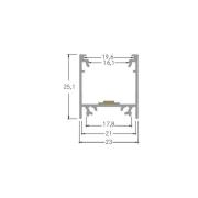 BRUMBERG monteringsprofil høyde 25 mm lengde 1 m aluminium