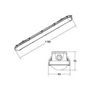 BRUMBERG Humid One Pro LED-badelampe DALI 119cm