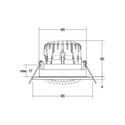 BRUMBERG BB23 innfelt IP65 RC driver rund hvit