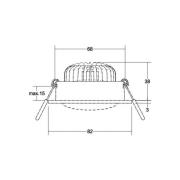 BRUMBERG BB35 innfelt RC driver rund hvit