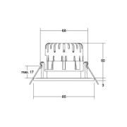 BRUMBERG BB20 IP65 innfelt RC driver kantet svart