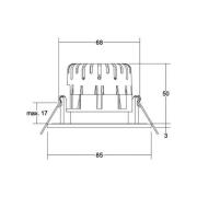 BRUMBERG BB20 IP65 innfelt RC-driver kantet hvit